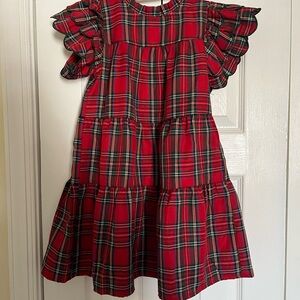 Plaid Ruffle Kids Dress